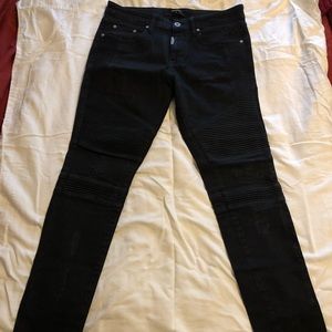 Represent clo distressed biker denim